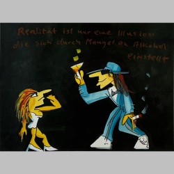 Handsignatur von Udo Lindenberg auf dem Original-Aquarell...