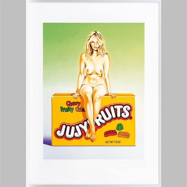 Mel Ramos, Jujy Fruits, Siebdruck, pop-art bilder, Kunst kaufen, kunstdrucke kaufen, bilder kaufen