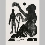 a. r. penck, mann und affe, lithographie, abstrakte kunst, kunstdrucke kaufen, bilder kaufen abstrakte kunst kaufen