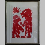 a. r. penck, mann mit loewe, siebdruck, kunstdrucke kaufen, bilder kaufen