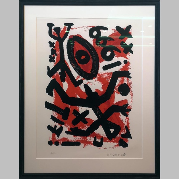 a. r. penck, 666 the number of the beast, siebdruck, kunstdrucke kaufen, bilder kaufen abstrakte kunst kaufen