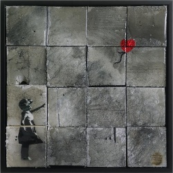 Jane Framer, Kunstwerk, Druck auf Holz, Pop Art, Street...