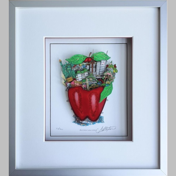 Deliciously New York ist ein Kunstwerk von Charles Fazzino. Es wurde mittels Siebdruck auf Büttenpapier geschaffen. Es hat eine Limitierung von 350 Exemplaren und ist handsigniert.