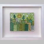 James Rizzi - The Buildings, and birds on green street