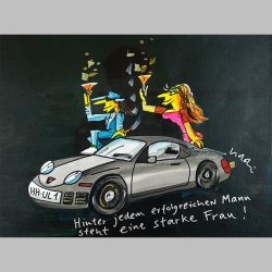 Udo Lindenberg Aquarell-Unikat: Hinter jedem starken Mann...