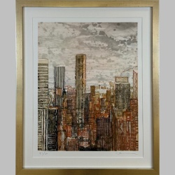 Gottfried Salzmann Radierung: New York Rose, handsigniert...
