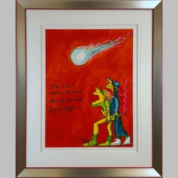 Udo Lindenberg Aquarell-Unikat: Du bist mein Komet der...