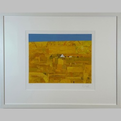 Karl Korab Lithographie: Sonnenseite, handsigniertes und...