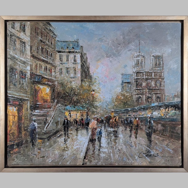 Christof Vevers | Paris, Les Bouquinistes de Notre Dame, Quais de Seine Animés
