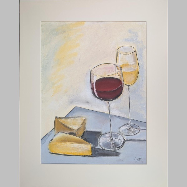 Frank Damm | Stillleben mit Wein und Käse