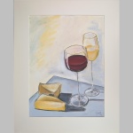 Frank Damm | Stillleben mit Wein und Käse